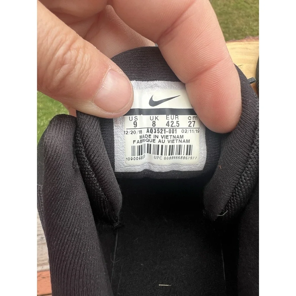 Nike Air Precision II Running Shoes Black Size 9 AQ3521-001